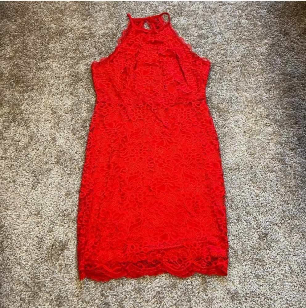 H&M Vibrant Orange Lace Dress